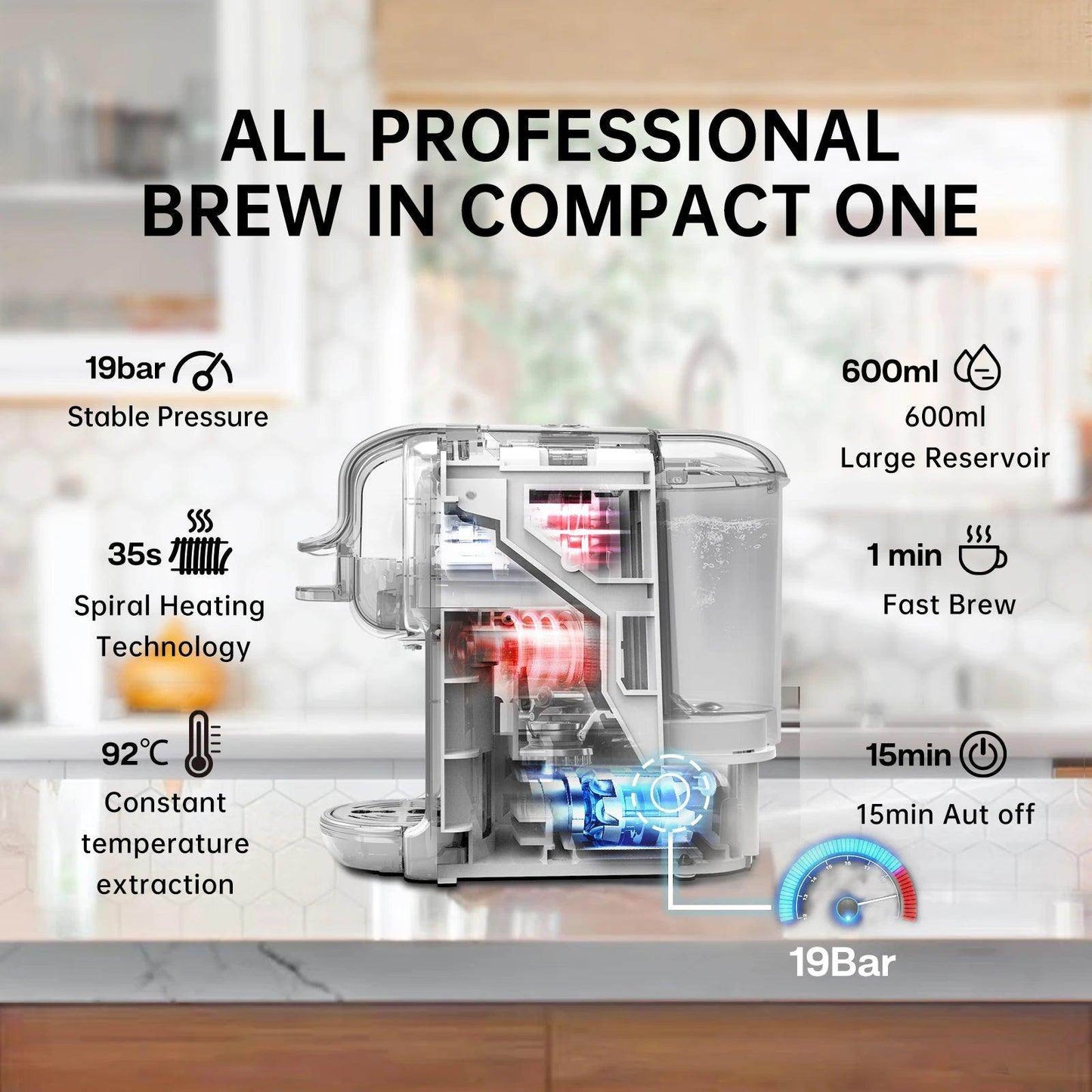 HiBREW 5-in-1 Multi Capsule Coffee Machine - My Store