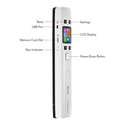 Wireless Portable Handheld Scanner with LCD Display - My Store