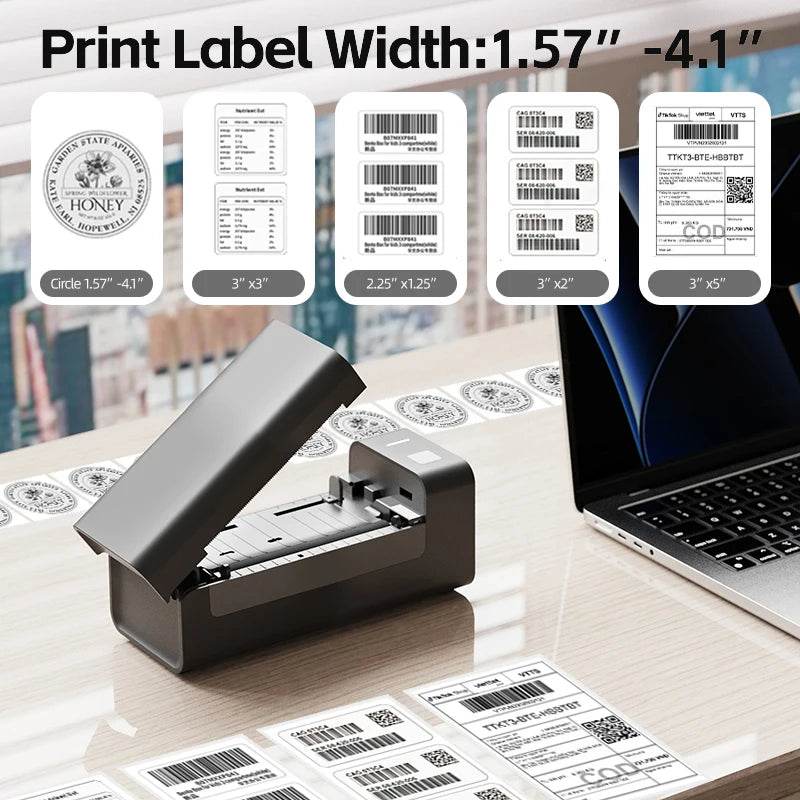 Portable Bluetooth Thermal Label Printer for Efficient Shipping - My Store