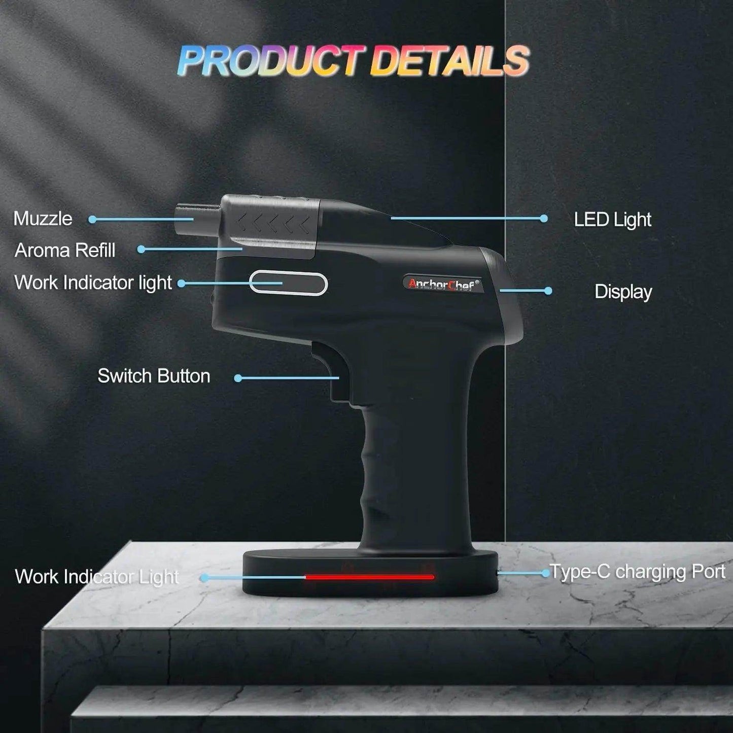 Cocktail Smoke Bubble Gun Set with 4 Aroma Flavour and Edible Bubbles -Aroma Blaster Gun - My Store