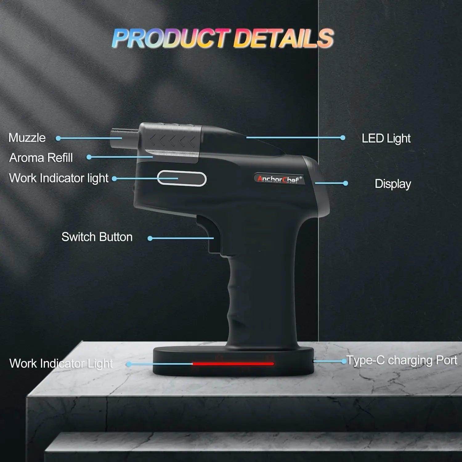 Cocktail Smoke Bubble Gun Set with 4 Aroma Flavour and Edible Bubbles -Aroma Blaster Gun - My Store