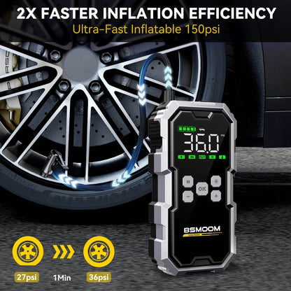 Portable 7000A Car Jump Starter and 150PSI Air Pump - My Store