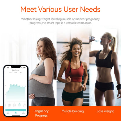 Smart Digital Body Measuring Tape with App Sync (Fitdays) – Electronic Bluetooth Retractable Health Tape Measure for Weight Loss, Bodybuilding, Fitness, Waist, Chest, Hip & Muscle Circumference Tracking