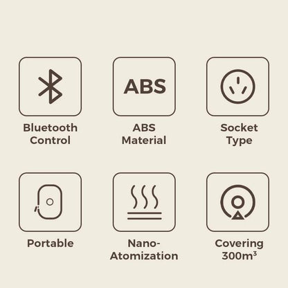 300m³ Wall Mounted Bluetooth Control Perfume Fragrance Diffuser Home Flavoring Air Freshener Air Purifier Oil Diffuser - My Store