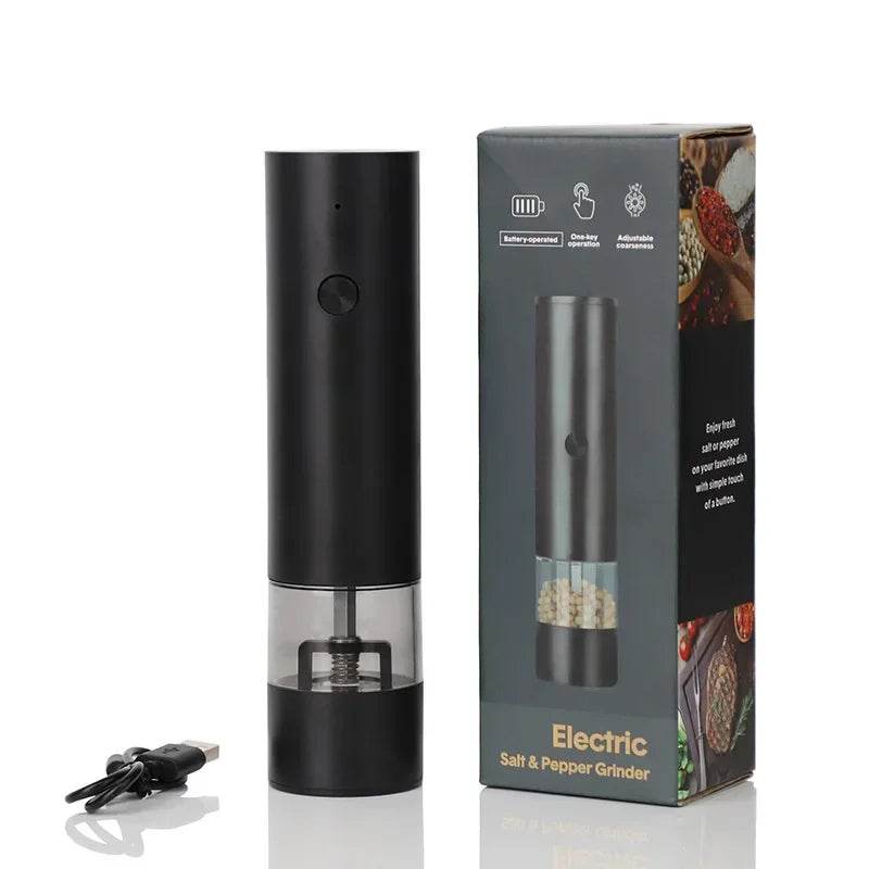 Electric Salt and Pepper Grinder with Adjustable Coarseness for Effortless Seasoning - My Store