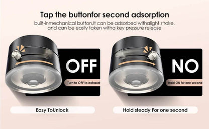 Vacuum Suction Cup Magnetic Phone Holder Stand Portable Foldable Mount For iPhone 16 15 14 13 12 Multi-function Car Accessories - My Store