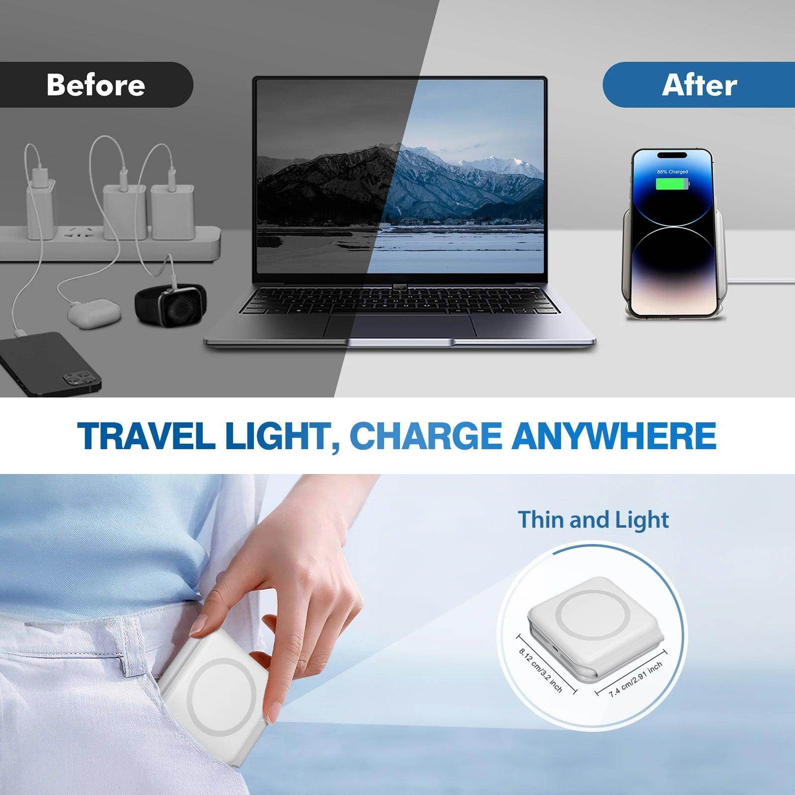 Magnetic Wireless Charger 3-in-1 Fast Charging Dock for Apple Devices - My Store