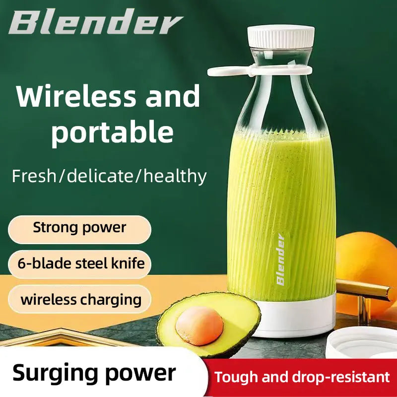 Portable Cordless Blender - USB Rechargeable Mini Juicer for Smoothies & Shakes