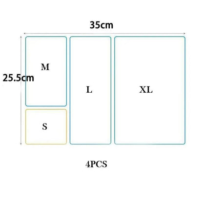 Clear Plastic Drawer Organizers Set for Bathroom, Vanity, and Kitchen Storage - My Store