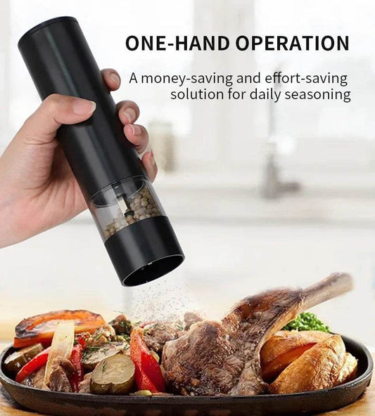 Electric Salt and Pepper Grinder with Adjustable Coarseness for Effortless Seasoning - My Store
