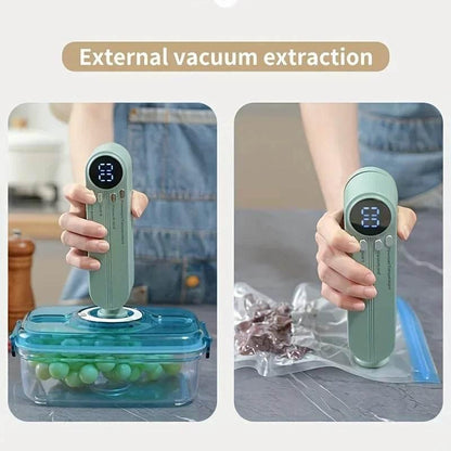 1pc Automatic Food Sealer,Portable Wireless Vacuum Sealer With Snack Bag Sealing,External Suction & Inflation,Without Battery - My Store