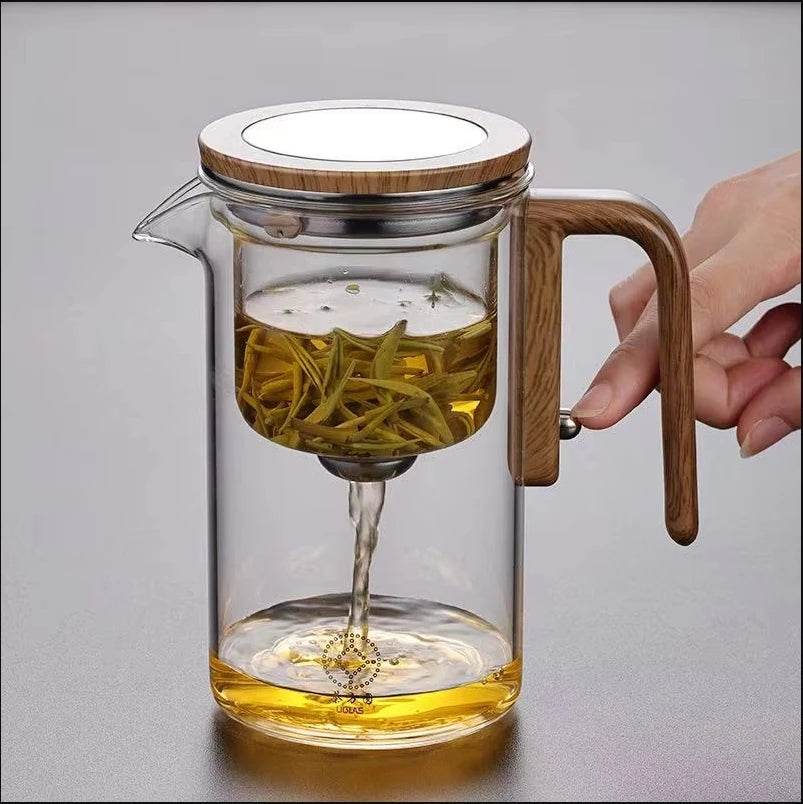 Glass Tea Pot with Infuser - One push-button operation - My Store