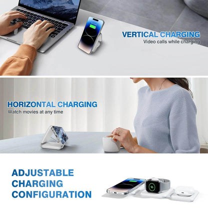 Magnetic Wireless Charger 3-in-1 Fast Charging Dock for Apple Devices - My Store