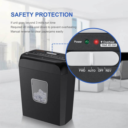 6-Sheet Cross Cut Paper Shredder - My Store