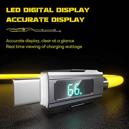 4-in-1 Fast Charging Cable For iPhone 16 15 14 13 12 Pro Max iPad LED Display Silicone Data Sync Cable For Samsung S24 S23 Ultra - My Store