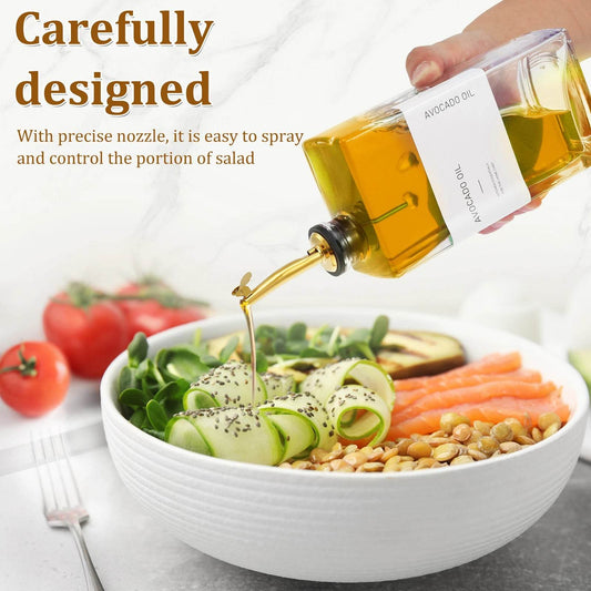Premium 500ml Rectangular Glass Olive Oil Dispenser Bottle - My Store