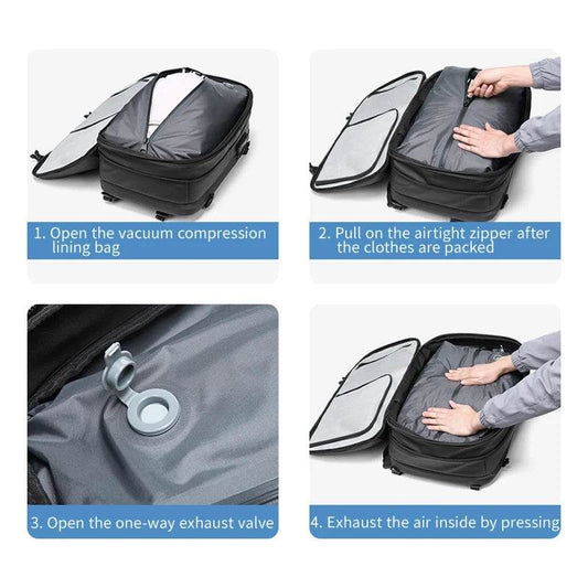 Travel Backpack with Vacuum Compression - 17 Inch Laptop Backpack for Business, School - My Store