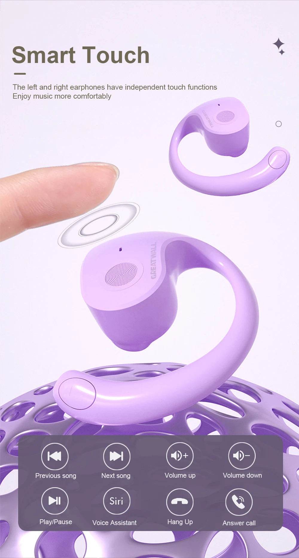GreatWall AI Real-Time Translation Wireless Bluetooth Earphones - My Store