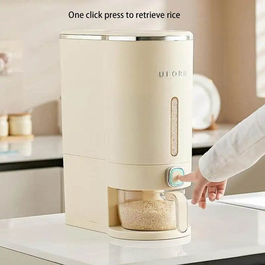 Airtight Moisture-Proof Rice Bucket with Measuring Cup for Organized Grain Storage - My Store