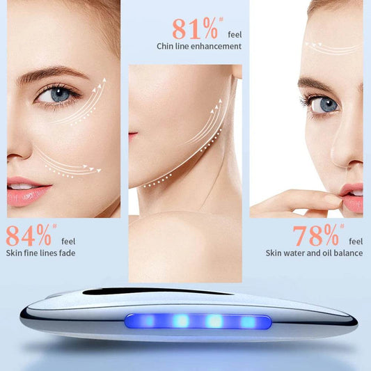 Electric Guasha Scraper Board Microcurrent Face Massager Wrinkle Face Lift Device Gua Sha Plate Facial Lifting Firming Skin Care - My Store