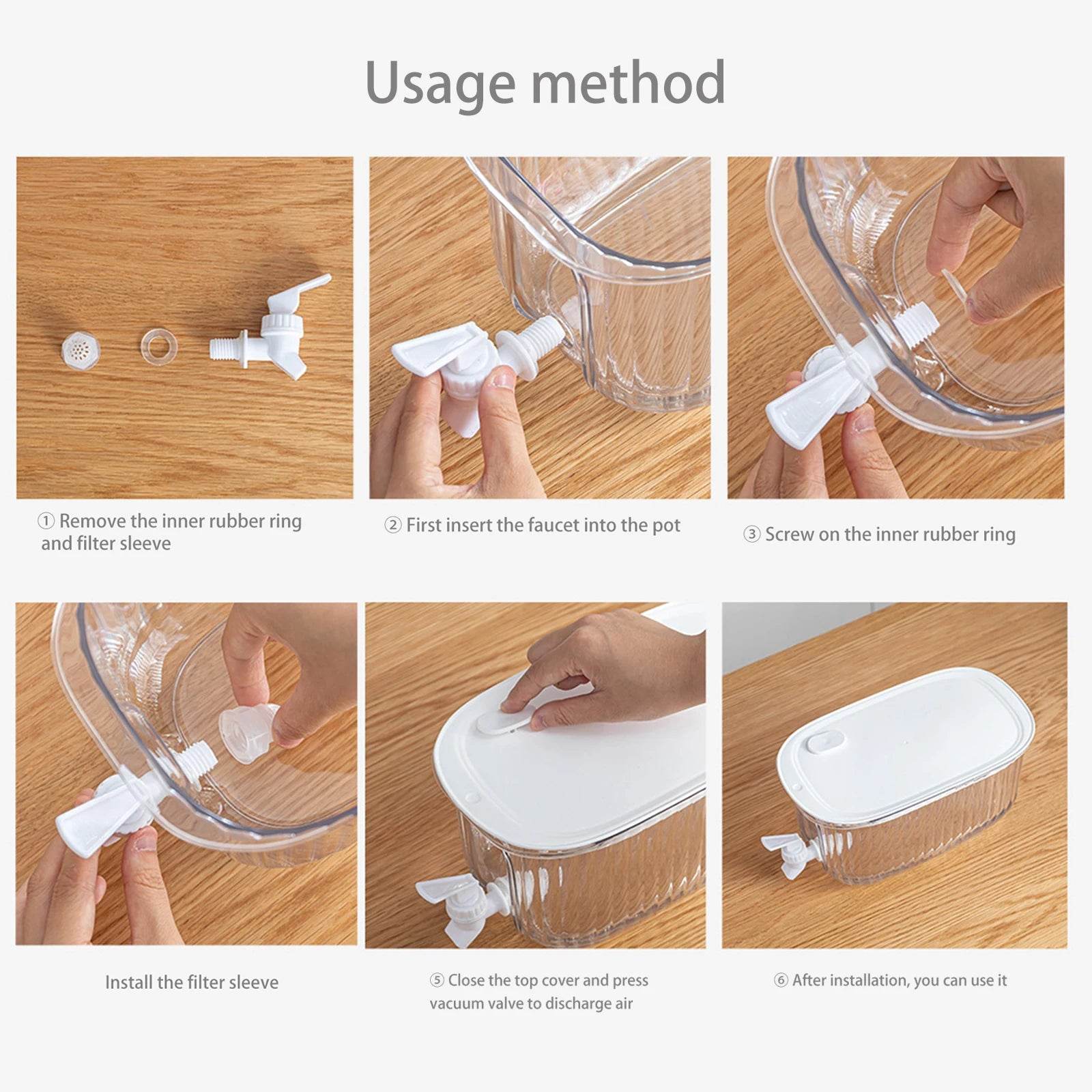 Large Capacity 4L Refrigerator Cold Beverage Dispenser with Faucet - My Store