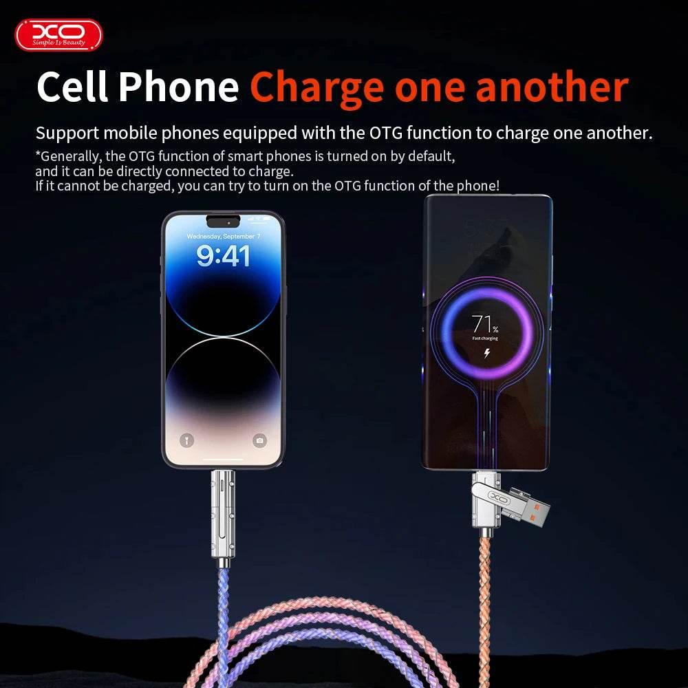 60W 4 in 1 Multi-function Mobile Phone Data Cable PD Fast Charging Cable Charger for Huawei Xiaomi iPhone - My Store