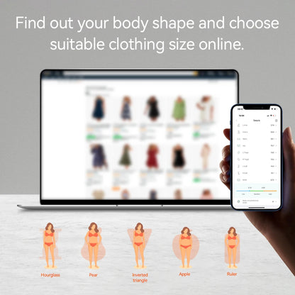 Smart Digital Body Measuring Tape with App Sync (Fitdays) – Electronic Bluetooth Retractable Health Tape Measure for Weight Loss, Bodybuilding, Fitness, Waist, Chest, Hip & Muscle Circumference Tracking