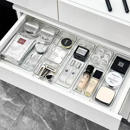 Clear Plastic Drawer Organizers Set for Bathroom, Vanity, and Kitchen Storage - My Store