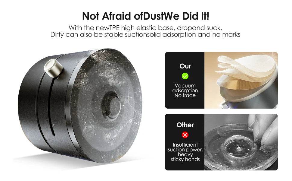 Vacuum Suction Cup Magnetic Phone Holder Stand Portable Foldable Mount For iPhone 16 15 14 13 12 Multi-function Car Accessories - My Store