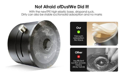 Vacuum Suction Cup Magnetic Phone Holder Stand Portable Foldable Mount For iPhone 16 15 14 13 12 Multi-function Car Accessories - My Store