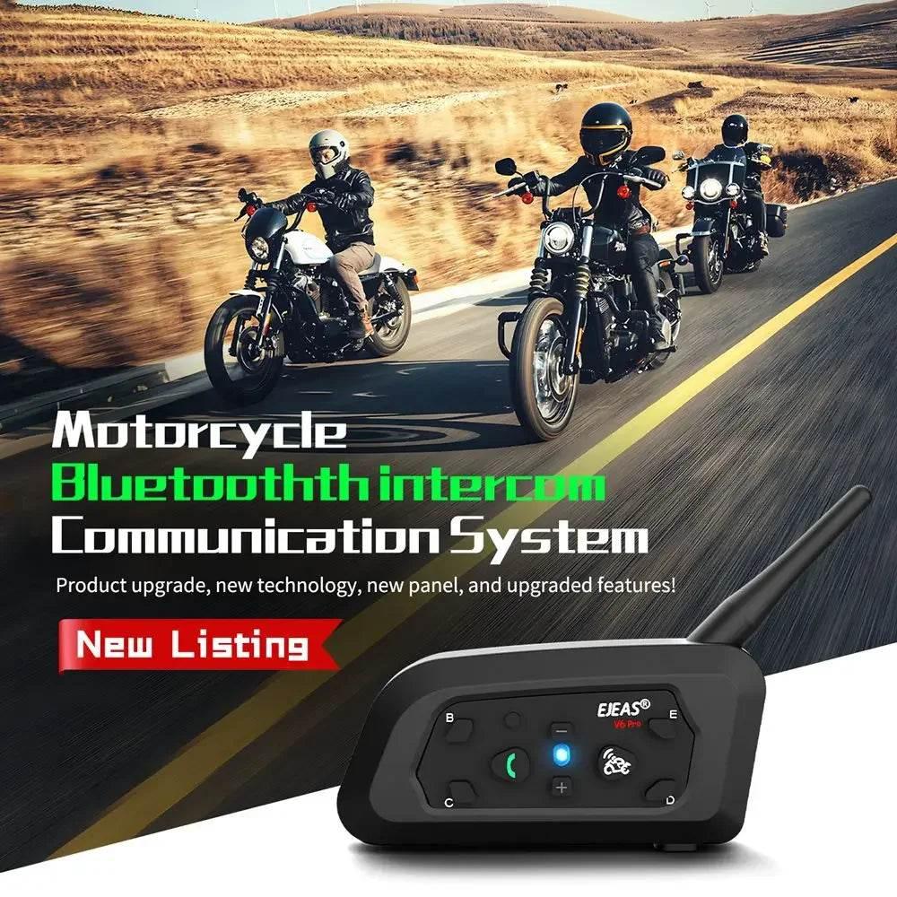 EJEAS V6PRO+ Multi-Rider Bluetooth Motorcycle Intercom System - My Store