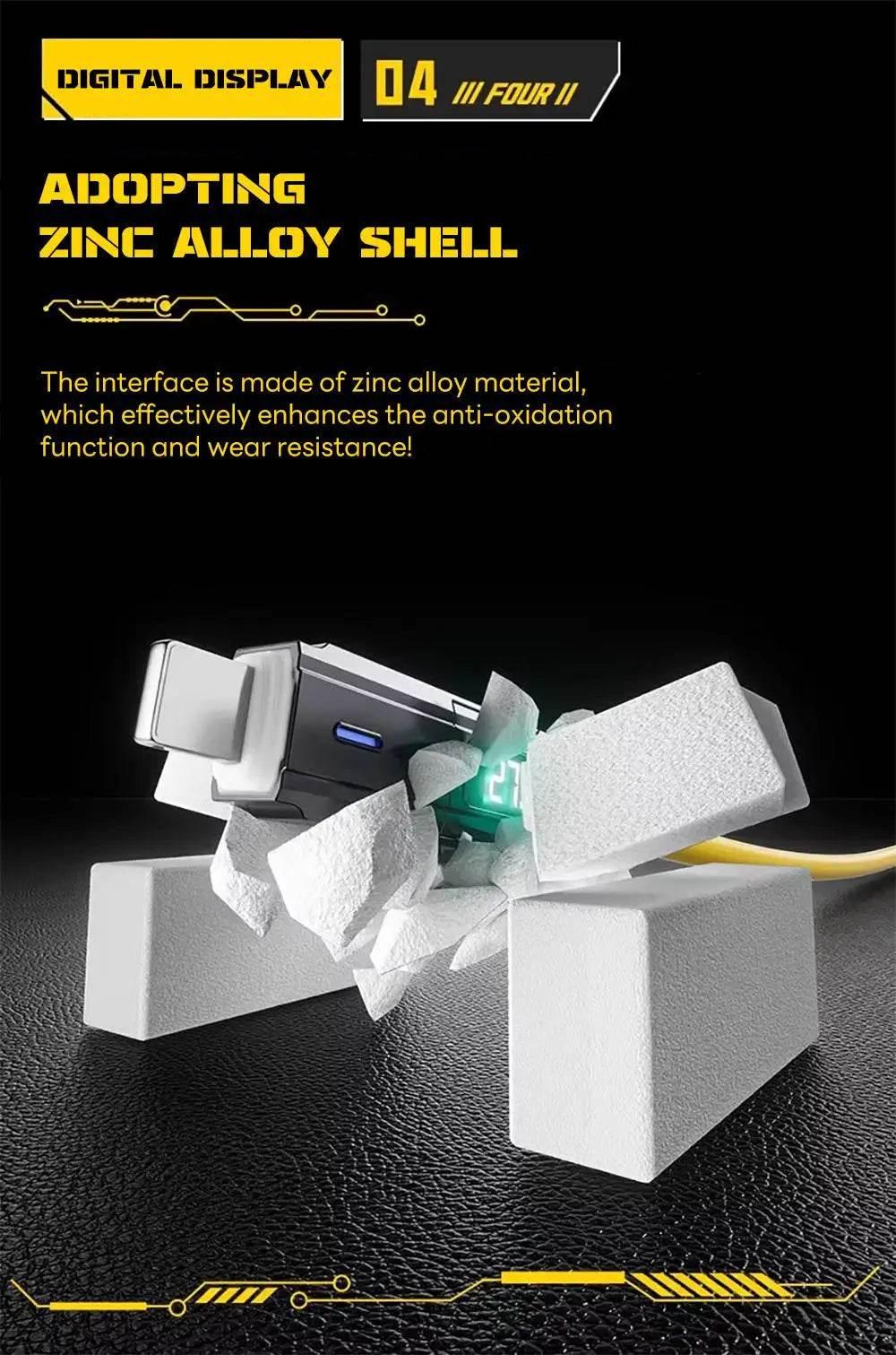 4-in-1 Fast Charging Cable For iPhone 16 15 14 13 12 Pro Max iPad LED Display Silicone Data Sync Cable For Samsung S24 S23 Ultra - My Store