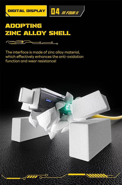 4-in-1 Fast Charging Cable For iPhone 16 15 14 13 12 Pro Max iPad LED Display Silicone Data Sync Cable For Samsung S24 S23 Ultra - My Store