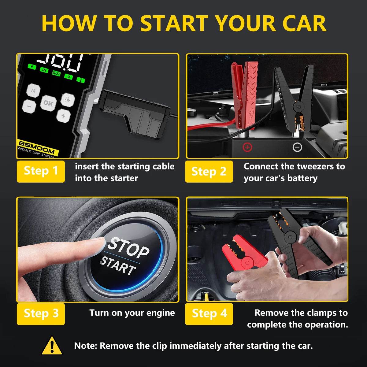 Portable 7000A Car Jump Starter and 150PSI Air Pump - My Store