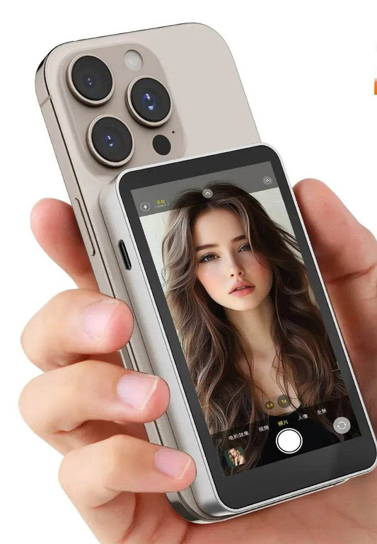 XView Vlog Selfie Monitor Screen for iPhone & Android, Magnetic Wireless Rear Camera Phone Monitor with 164FT Range for YouTube - My Store