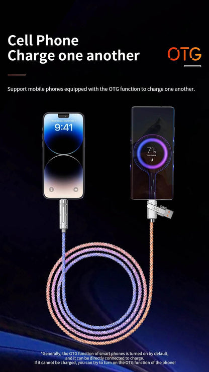 60W 4 in 1 Multi-function Mobile Phone Data Cable PD Fast Charging Cable Charger for Huawei Xiaomi iPhone - My Store