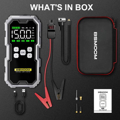 Portable 7000A Car Jump Starter and 150PSI Air Pump - My Store