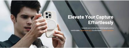 MagCam Grip: Wireless Charging Phone Grip with Magnetic Fill Light and Bluetooth Remote - My Store