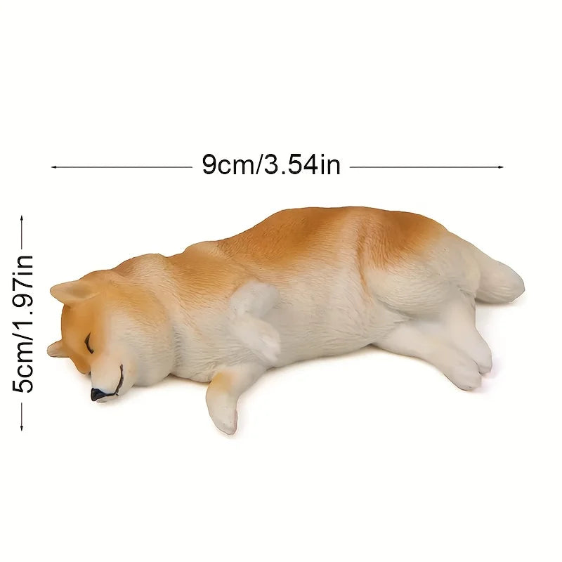 Funny Passed-Out Animal Statue - Mini Beer Bottle Resin Desk Decor