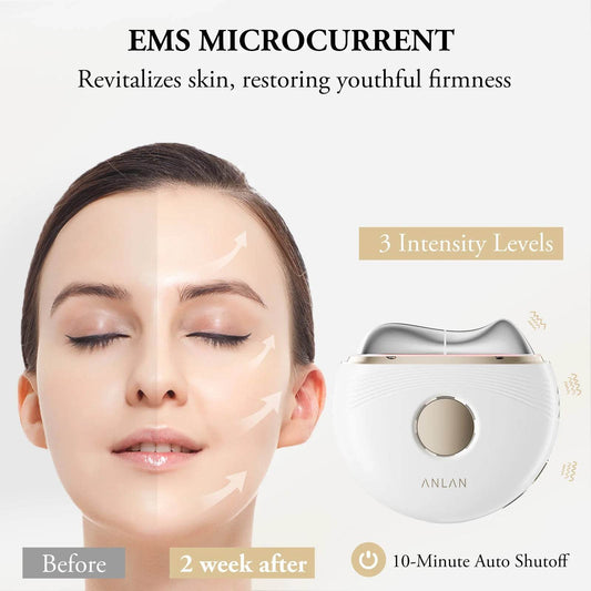 ANLAN Electric Guasha Massager EMS Face Lifting Remove Edema Firming Skin Clod Heat Body Scraping Therapy Skincare Beauty Device - My Store