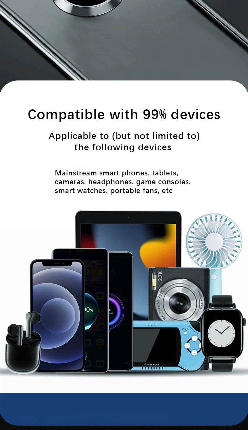 Retractable Car Charger 5 in 1 Fast Car Mobile Phone Charger, Type C/Ios Car Charger Adapter, with 2 Retractable Mobile Phone Charger Cable and 2 USB Ports - My Store