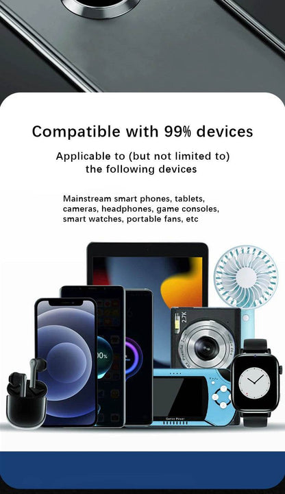 Retractable Car Charger 5 in 1 Fast Car Mobile Phone Charger, Type C/Ios Car Charger Adapter, with 2 Retractable Mobile Phone Charger Cable and 2 USB Ports - My Store