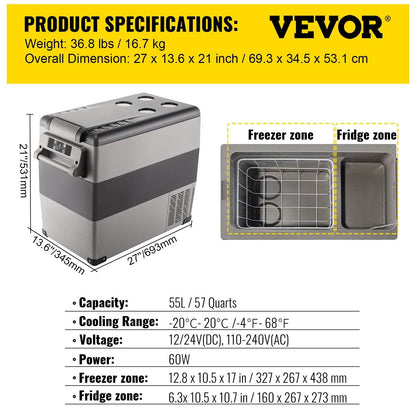 Portable Car Refrigerator Freezer for Camping and Travel - My Store