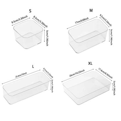 Clear Plastic Drawer Organizers Set for Bathroom, Vanity, and Kitchen Storage - My Store