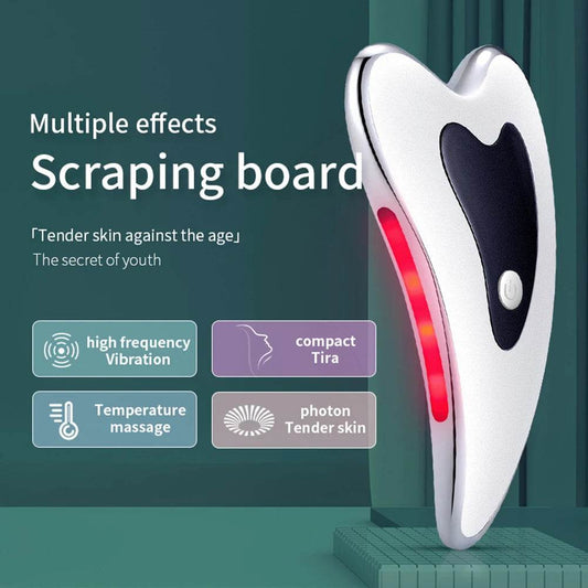 Electric Guasha Scraper Board Microcurrent Face Massager Wrinkle Face Lift Device Gua Sha Plate Facial Lifting Firming Skin Care - My Store