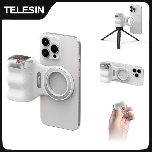 Magnetic Phone Camera Shooting Hand Grip – Ergonomic Remote Control Holder for iPhone, HUAWEI, Samsung Phones - My Store
