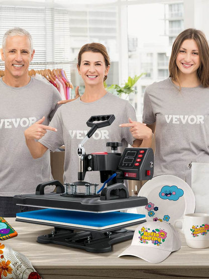 Multi-Functional 5-in-1 Clamshell Heat Press Machine - My Store