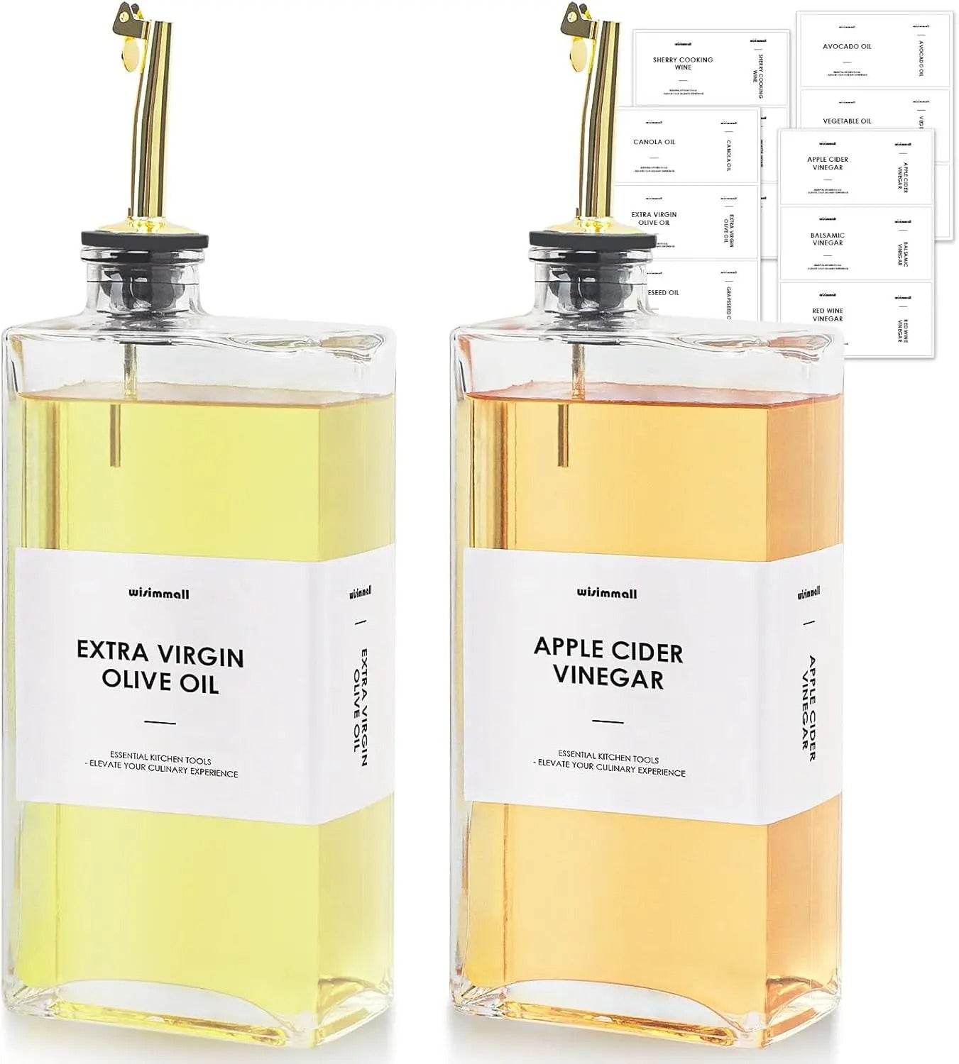 Premium 500ml Rectangular Glass Olive Oil Dispenser Bottle - My Store
